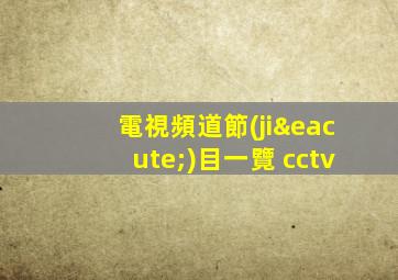 電視頻道節(jié)目一覽 cctv